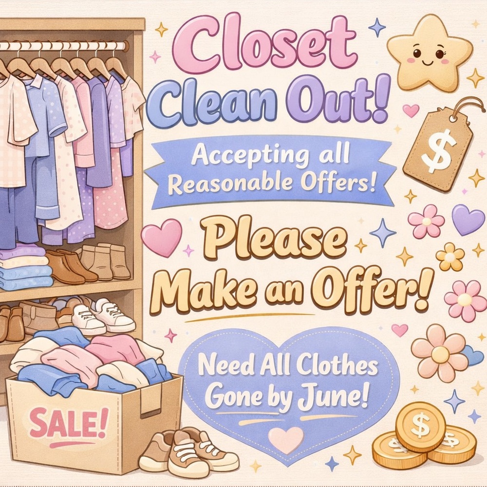 Closet clean out 💕 don’t be shy—send an offer, everything must go by June